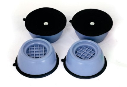 Round Washing Machine Stand Plastic Heavy Duty - 200kg Load Anti-Vibration Stable Base, Universal Fit Front Top Loader Washer Dryer Elevation Shelf, Home Laundry Room Essential UAE B2B Pack 